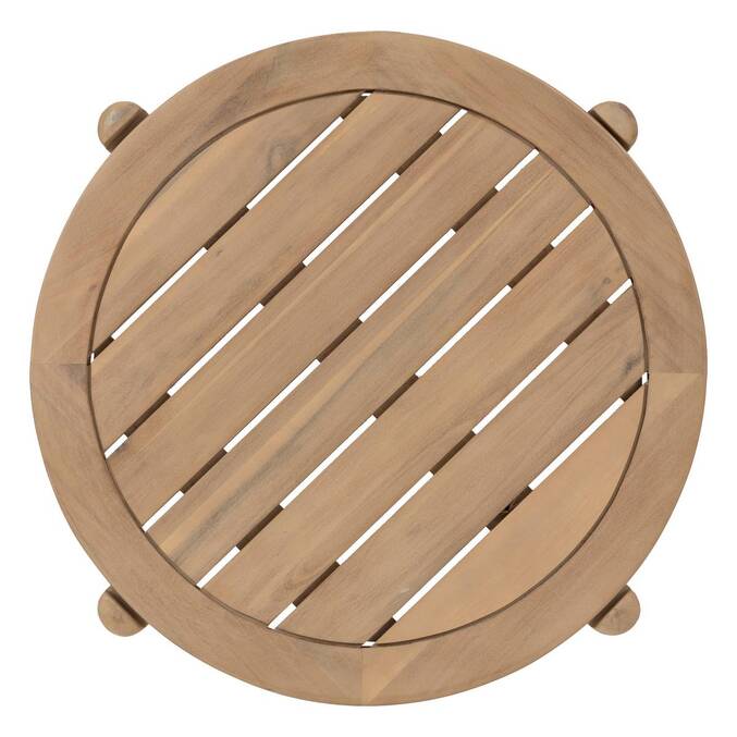 Runder Gartenbeistelltisch DEONA Akazie 50 x 54 cm - Akazie FSC®-zertifiziert3634