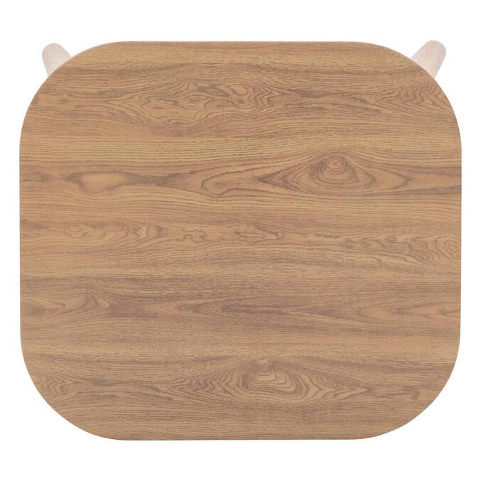 Rechteckiger Gartencouchtisch MANISSA in Holzoptik 60 x 55 x 28 cm - Aluminium epoxidbeschichtet Holzeffekt