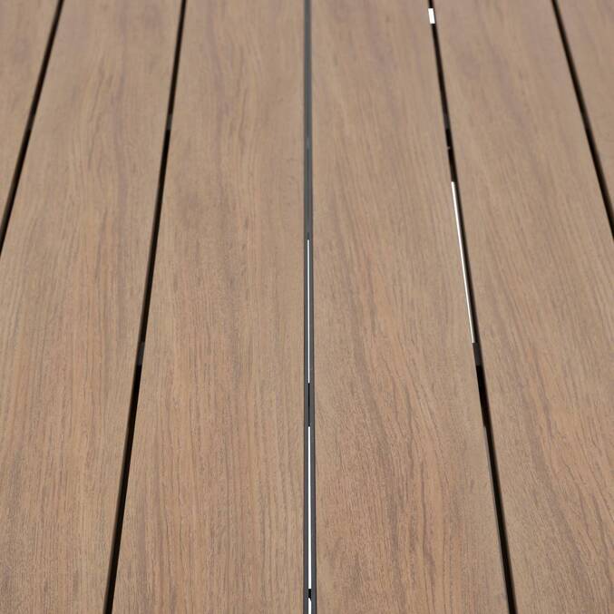 Gartentisch ÉVASION Holzoptik Honig / Graphit 10 Plätze - Epoxy-beschichtetes Aluminium Holzoptik Honey / Graphit