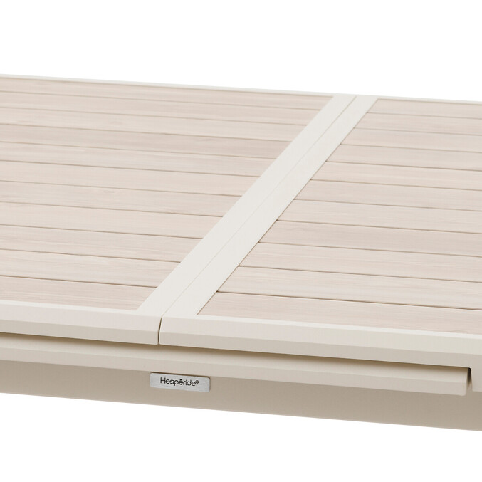 Ausziehbarer Gartentisch AXIOME Leinen & Lehm 10 Plätze - Aluminium, epoxidbehandelt Leinen / Ton