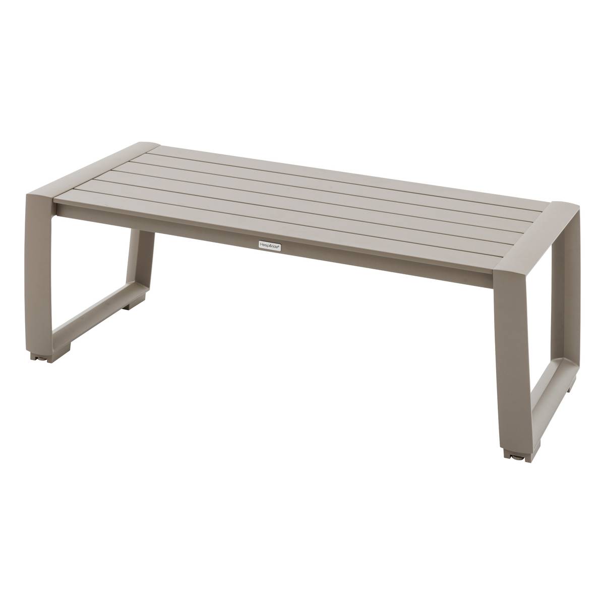 Gartenlounge-Set BOREANE Haselnuss / Kaffee 5 Plätze - Epoxy-behandeltes Aluminium, Texaline, Polyester Haselnuss / Kaffee