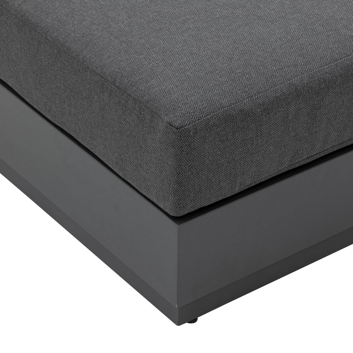 Poolliege ALLURE Graphit Epoxidharz behandeltes Aluminium, Polyester Graphit