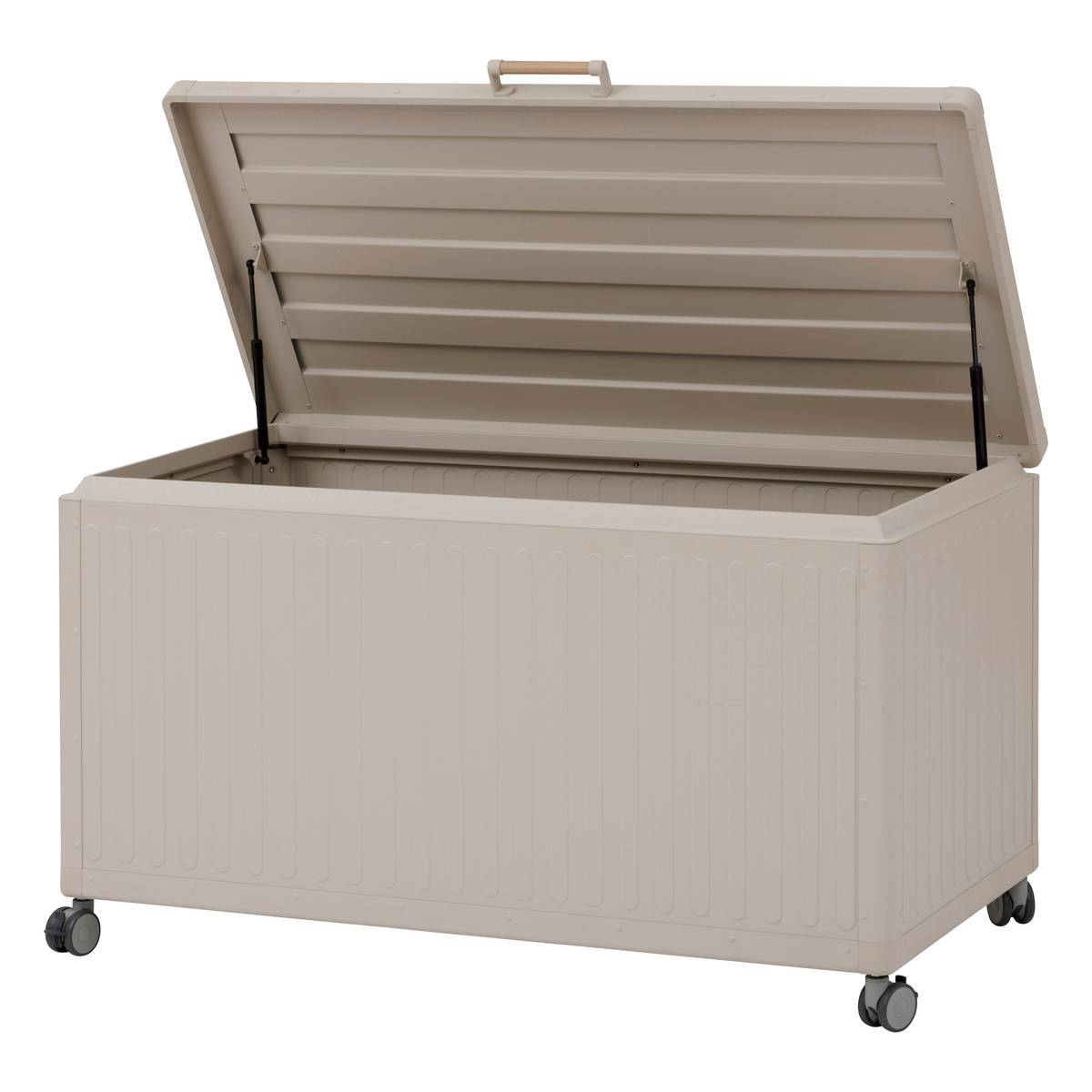 Aufbewahrungstruhe EDENIO Ton 670 L - Verzinkter Stahl, Epoxidharzbeschichtetes Aluminium Lehm