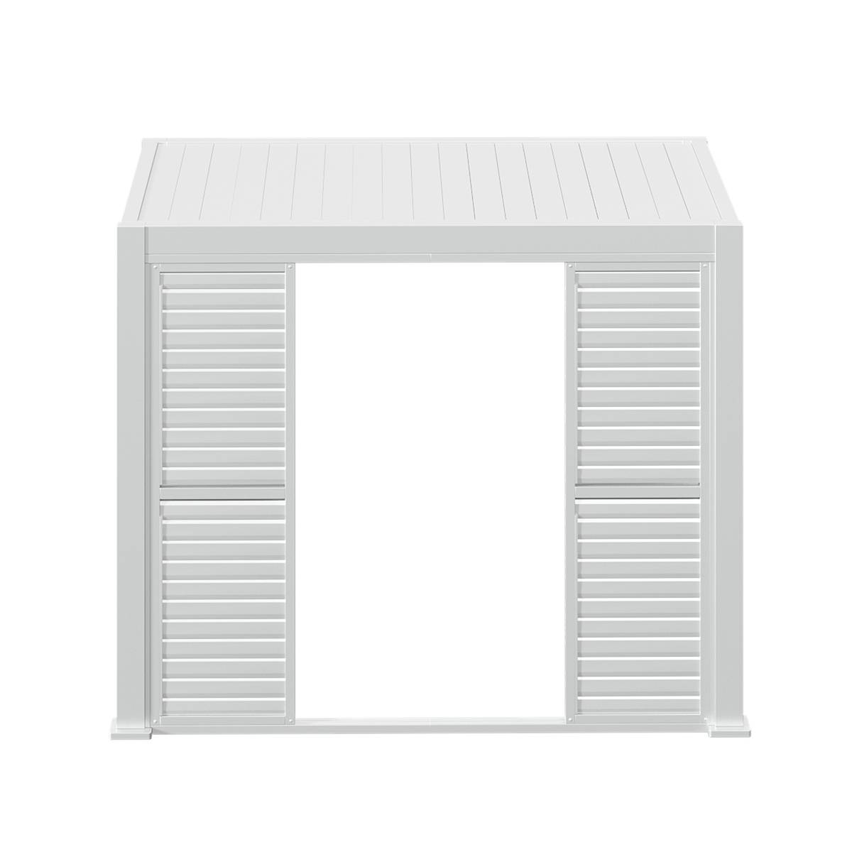 Schiebeladen für bioklimatische Pergola EVORA Weiß Für EVORA Seite 3 m - 2,7 x 2,3 m - Epoxidbeschichtetes Aluminium Weiß