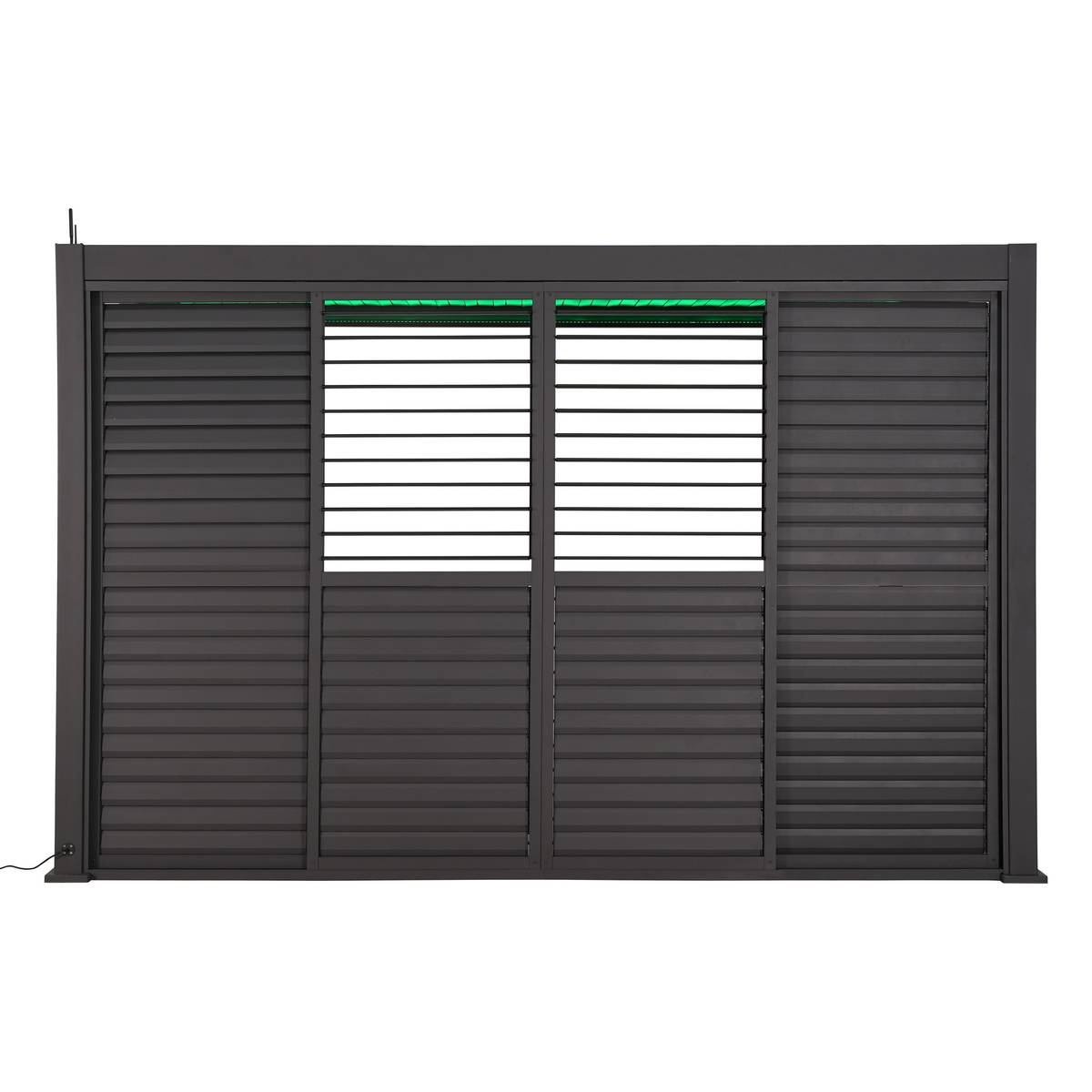Schiebeladen für bioklimatische Pergola EVORA Graphit Für EVORA Seite 3 m - 2,7 x 2,3 m - Epoxidbeschichtetes Aluminium Graphit