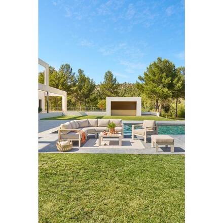 Gartenhocker ÉVASION Ton Epoxidharz behandeltes Aluminium, Olefin