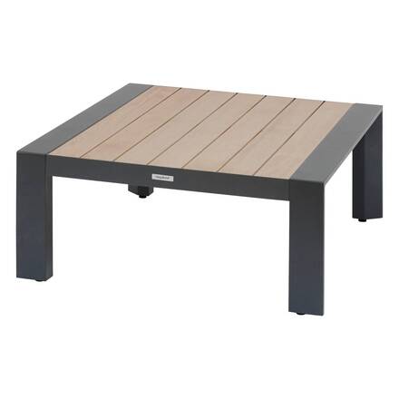 Quadratischer Gartencouchtisch ÉVASION Graphit / Honig 87 x 87 x 38 cm - Aluminium epoxidbeschichtet