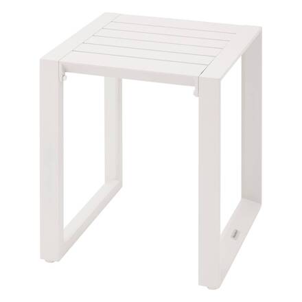 Quadratischer Gartenbeistelltisch ALLURE Hafer 44 x 44 x 55 cm - Aluminium mit Epoxid behandelt