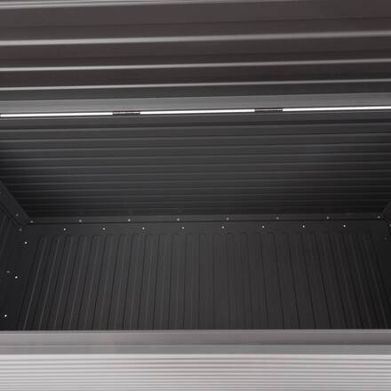 Aufbewahrungstruhe EDENIO Graphit 1070 L - Verzinkter Stahl, Epoxidharzbeschichtetes Aluminium
