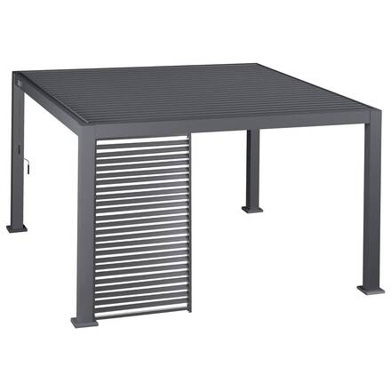 Jalousie für bioklimatische Pergola EVORA Graphit Für EVORA Seite 4 m - 1/3 Seite - 1,2 x 2,3 m - Epoxidbeschichtetes Aluminium