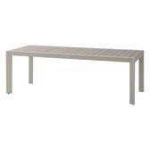 Gartentisch ÉVASION Holzeffekt Leinen / Ton 8 Plätze - Epoxy-behandeltes Aluminium, Aluminiumlatten in Holzoptik Holzoptik Leinen / Lehmfarben