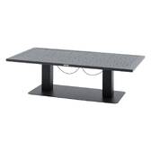 Rechteckiger, anhebbarer Gartentisch SALIMIA Graphit 150 x 80 x 69 cm - Aluminium epoxidbeschichtet Graphit