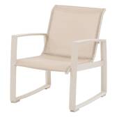 Gartenlounge-Set BOREANE Leinen / Ton 5 Plätze - Epoxy-behandeltes Aluminium, Texaline, Polyester Leinen / Ton