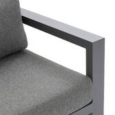 Gartenecksofa ÉVASION Graphit / Honig 5 Plätze - Epoxy-behandeltes Aluminium, Olefin Graphit / Honey
