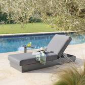 Poolliege ALLURE Graphit Epoxidharz behandeltes Aluminium, Polyester Graphit