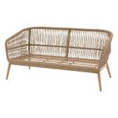 Gartenlounge-Set ORISSA Taupe 5 Plätze - Epoxy-beschichteter Stahl, Polyester Taupe
