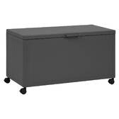 Aufbewahrungstruhe EDENIO Graphit 670 L - Verzinkter Stahl, Epoxidharzbeschichtetes Aluminium Graphit