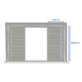 Schiebeladen für bioklimatische Pergola EVORA Weiß Für EVORA Seite 3 m - 2,7 x 2,3 m - Epoxidbeschichtetes Aluminium Weiß