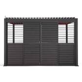 Schiebeladen für bioklimatische Pergola EVORA Graphit Für EVORA Seite 3 m - 2,7 x 2,3 m - Epoxidbeschichtetes Aluminium Graphit
