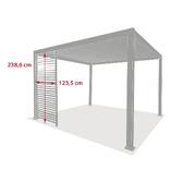Jalousie für bioklimatische Pergola EVORA Graphit Für EVORA Seite 4 m - 1/3 Seite - 1,2 x 2,3 m - Epoxidbeschichtetes Aluminium Graphit