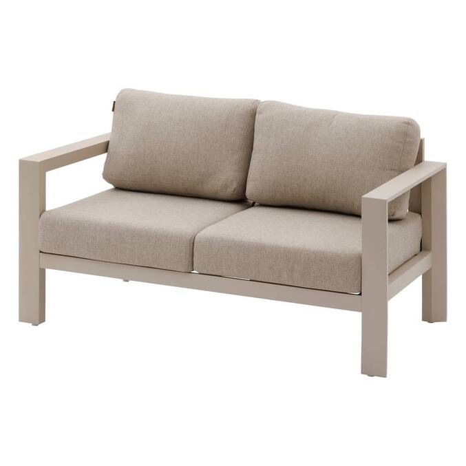 Gartensofa ÉVASION Ton 2 Plätze - Epoxy-behandeltes Aluminium, Olefin Lehm