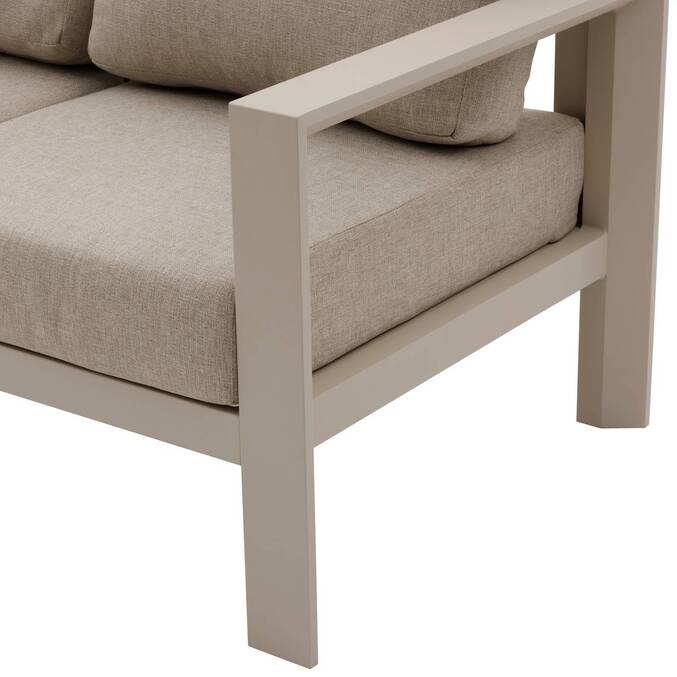 Gartensofa ÉVASION Ton 2 Plätze - Epoxy-behandeltes Aluminium, Olefin Lehm
