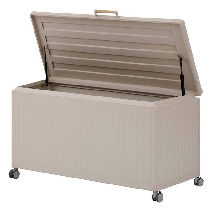 Aufbewahrungstruhe EDENIO Ton 510 L - Verzinkter Stahl, Epoxidharzbeschichtetes Aluminium Lehm