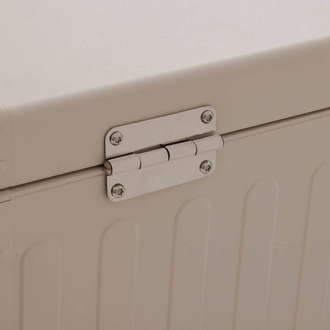 Aufbewahrungstruhe EDENIO Ton 670 L - Verzinkter Stahl, Epoxidharzbeschichtetes Aluminium Lehm