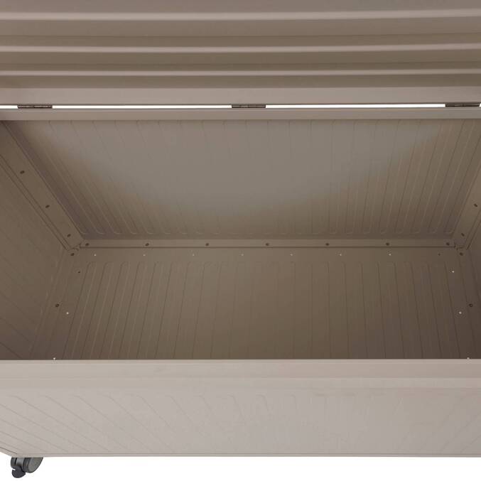 Aufbewahrungstruhe EDENIO Ton 670 L - Verzinkter Stahl, Epoxidharzbeschichtetes Aluminium Lehm