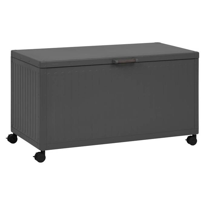 Aufbewahrungstruhe EDENIO Graphit 670 L - Verzinkter Stahl, Epoxidharzbeschichtetes Aluminium Graphit
