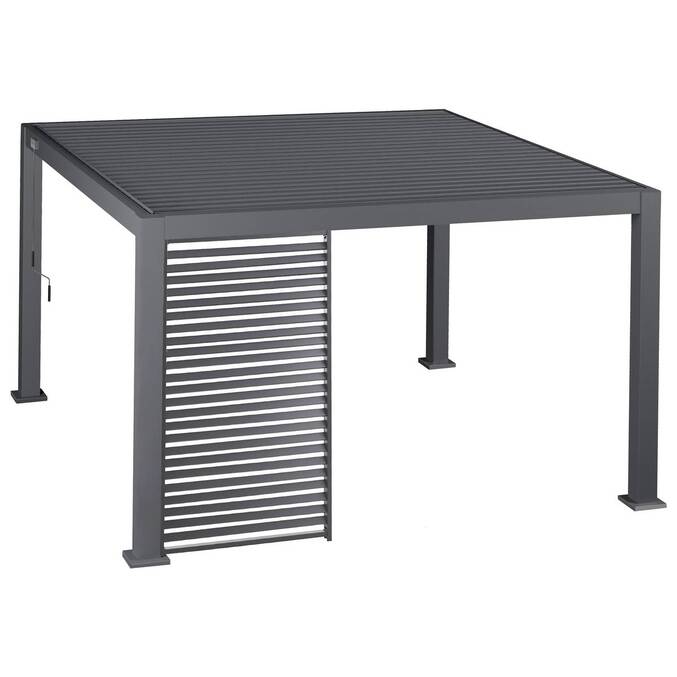 Jalousie für bioklimatische Pergola EVORA Graphit Für EVORA Seite 4 m - 1/3 Seite - 1,2 x 2,3 m - Epoxidbeschichtetes Aluminium Graphit