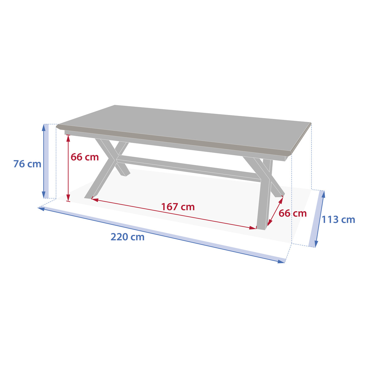 1 ausziehbarer Gartentisch AXIOME Leinen & Lehmfarben + 10 stapelbare Sessel AXANT 1 ausziehbarer gartentisch 10 plätze und 10 stapelbare sessel Leinen / Ton