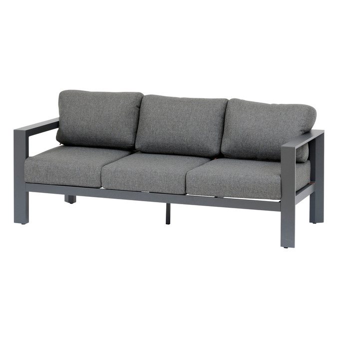 Gartenlounge Graphit & Honey + 1 Sofa ÉVASION 1 gartenlounge 5 plätze und 1 sofa Graphit / Honey