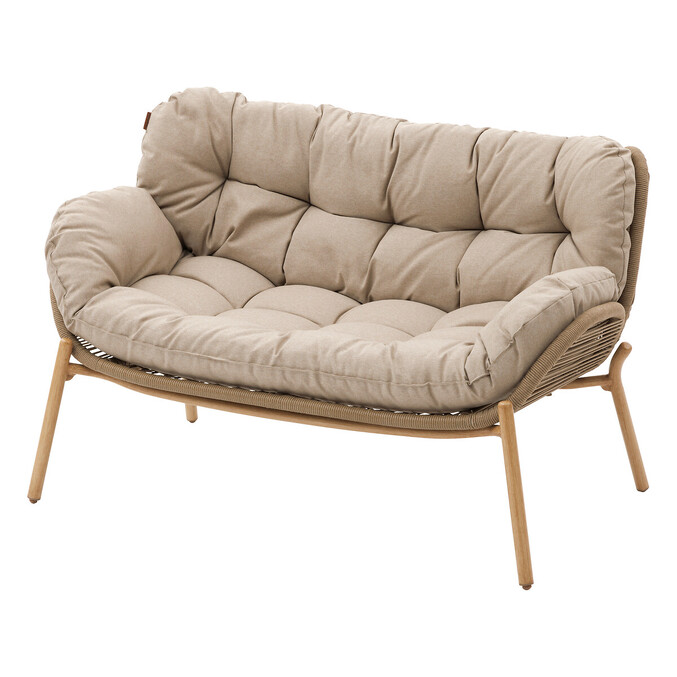 Gartenlounge Taupe + 1 Sofa MELOANE 1 gartenlounge 7 Plätze und 1 Sofa Taupe