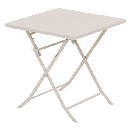 Klappbares quadratisches Gartentisch-Set + 2 Stühle GREENSBORO Ton 2 Plätze - Epoxidharz-beschichteter Stahl, Verstärkte Rostschutzbehandlung