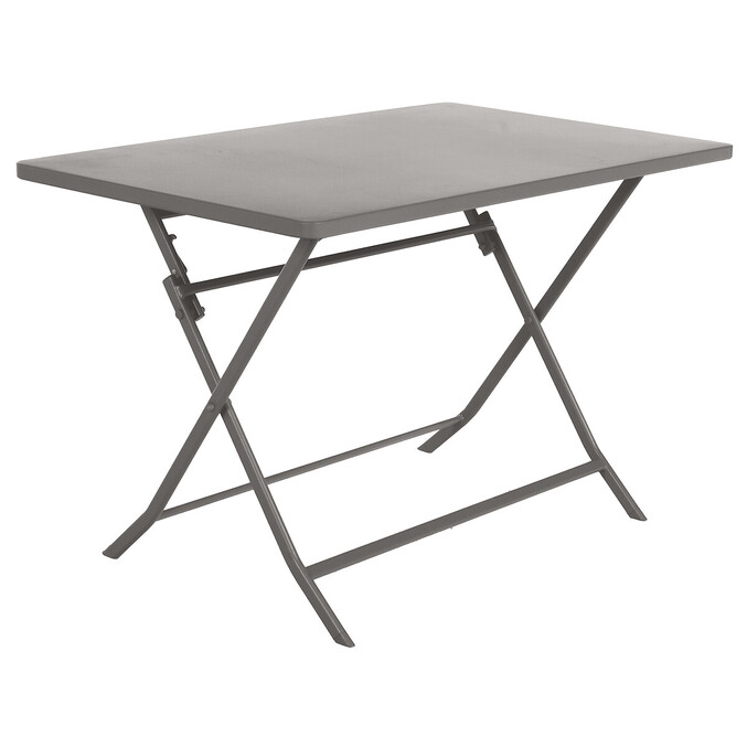 Klappbares rechteckiges Gartentisch-Set + 4 Stühle GREENSBORO Tonka 4 Plätze - Epoxidharz-beschichteter Stahl, Verstärkte Rostschutzbehandlung Tonka
