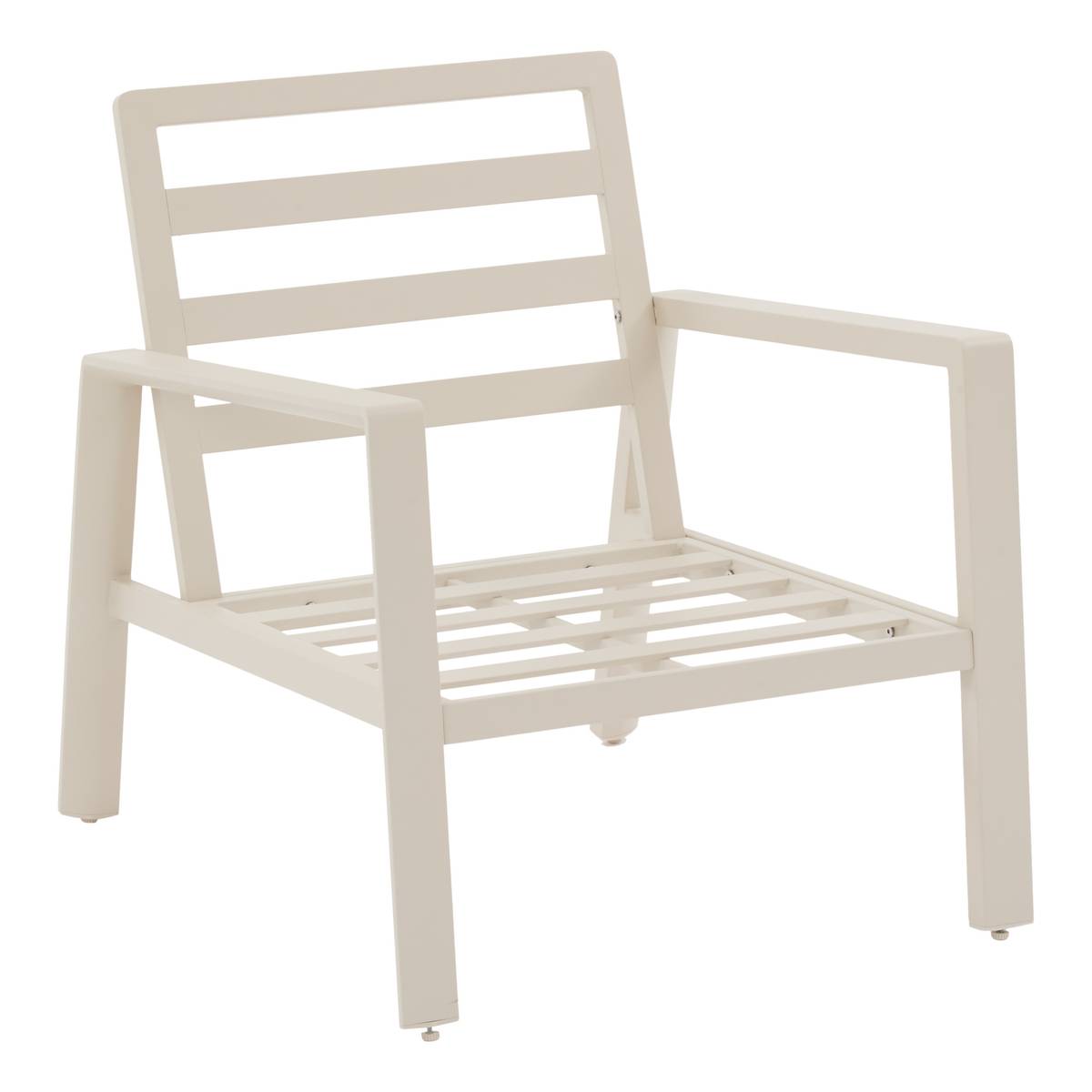 Gartensessel LUZANE Ton Epoxidharz behandeltes Aluminium, Recyceltes Polyester Lehm