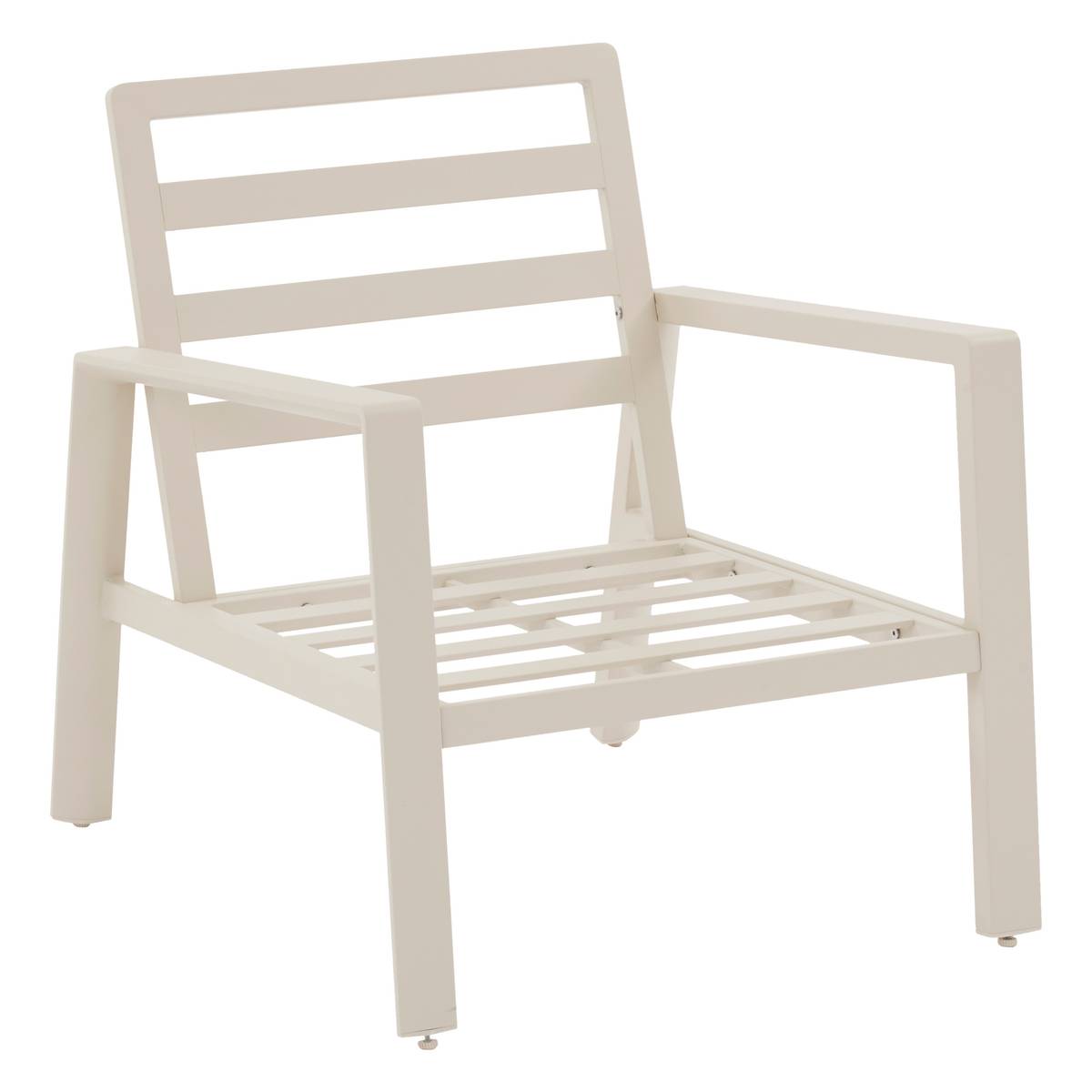 Gartenlounge-Set LUZANE Ton 5 Plätze - Epoxy-behandeltes Aluminium, Polyester Lehm