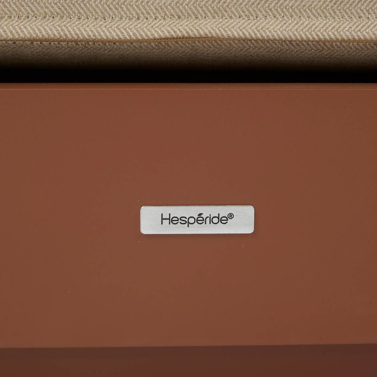 Drehbarer Gartensessel ALLURE Beige / Mahagoni Epoxidharz behandeltes Aluminium, Polyester Beige / Mahagoni Braun