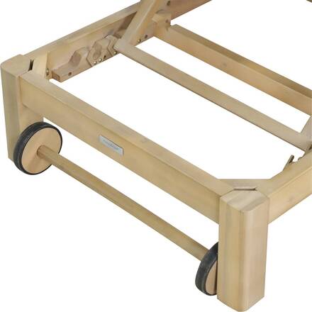 Poolliege PAPOUASIE Beige / Akazie FSC®-zertifiziertes Akazienholz, Acryl