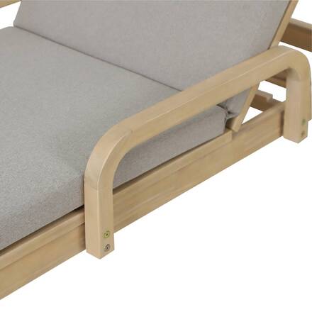 Poolliege PAPOUASIE Beige / Akazie FSC®-zertifiziertes Akazienholz, Acryl
