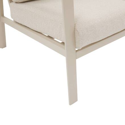 Gartensofa LUZANE Ton 2 Plätze - Epoxy-behandeltes Aluminium, Polyester