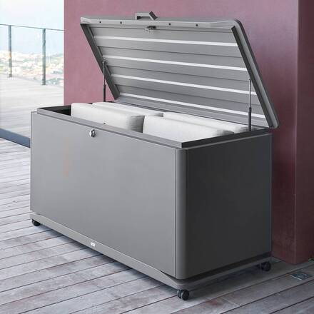 Aufbewahrungstruhe ALUMIA Graphit 750L - Stahl, Aluminium