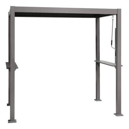 Grillunterstand GRILY Graphit 2,4 x 1,5 m - Struktur aus Aluminium, Lamellen aus Stahl