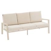 Gartenlounge-Set LUZANE Ton 5 Plätze - Epoxy-behandeltes Aluminium, Polyester Lehm