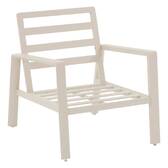 Gartenlounge-Set LUZANE Ton 5 Plätze - Epoxy-behandeltes Aluminium, Polyester Lehm