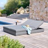 Poolliege ALLURE Graphit Epoxidharz behandeltes Aluminium, Polyester Graphit