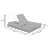 Poolliege ALLURE Graphit Epoxidharz behandeltes Aluminium, Polyester Graphit
