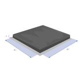 Stuhlkissen SOLFIA Schiefergrau 40 x 40 cm - Polyester Gris ardoise