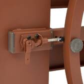 Drehbarer Gartensessel ALLURE Beige / Mahagoni Epoxidharz behandeltes Aluminium, Polyester Beige / Mahagoni Braun